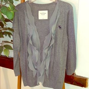 Abercrombie & Fitch Open Front Gray Cardigan